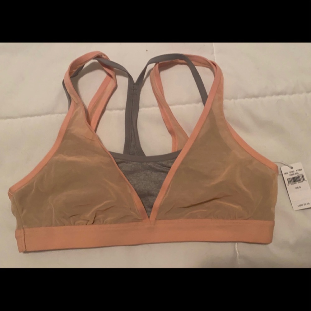 multi colored bralette with overlay